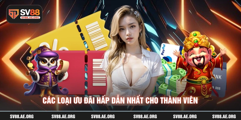 Các loại ưu đãi hấp dẫn nhất cho thành viên